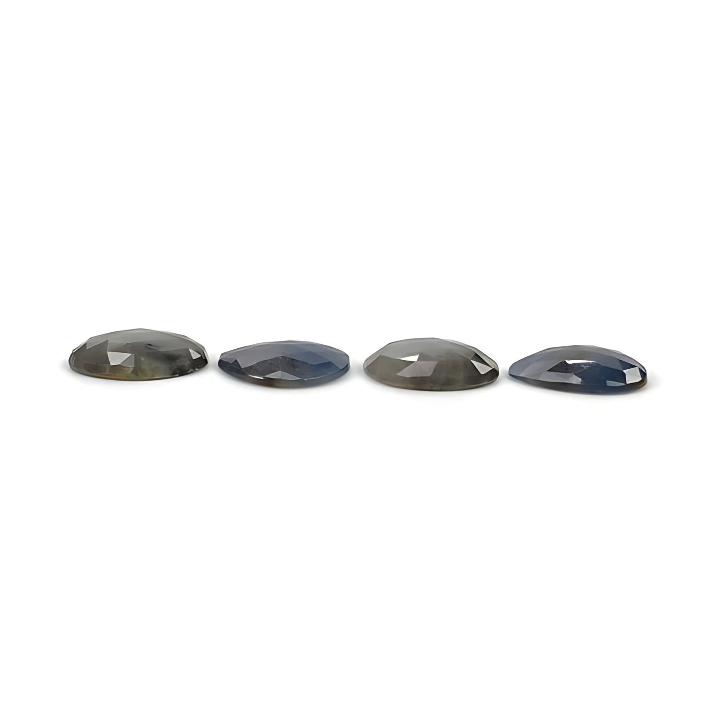 39.70cts Natural Untreated Multi Sapphire Gemstone Fancy Shape Rose Cut Slices 4pcs