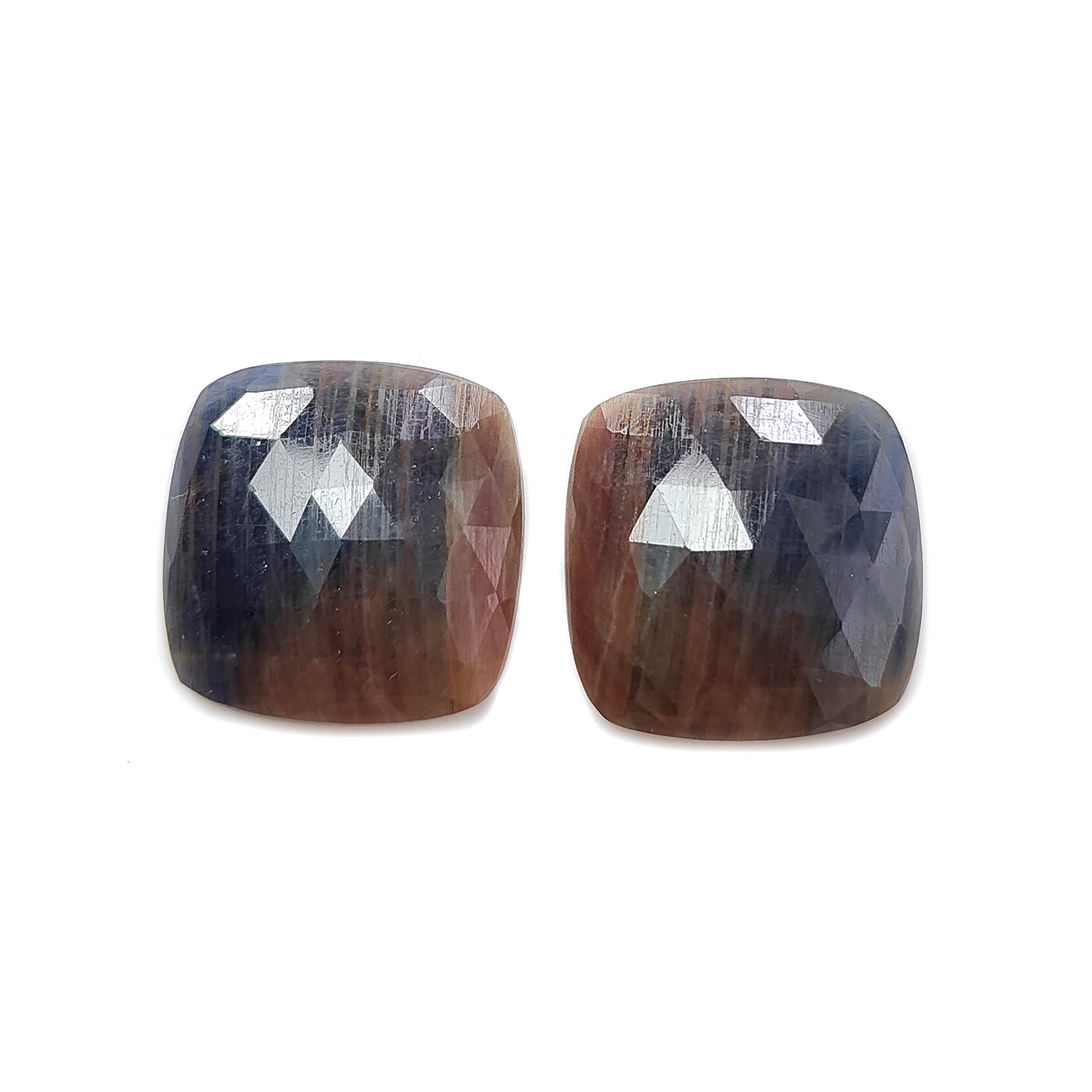 multi sapphire rose cut gemstone