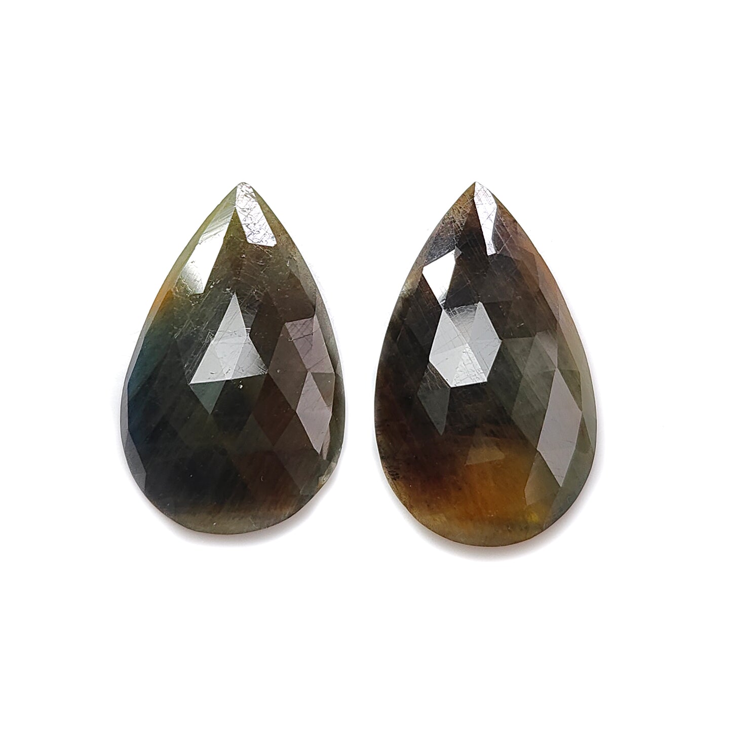multi sapphire rose cut gemstone