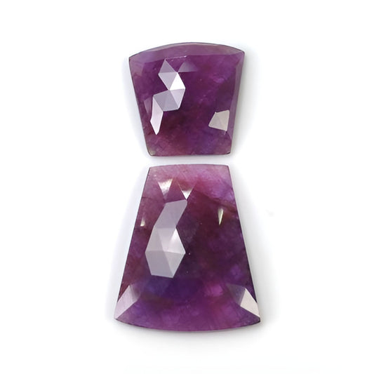 ファセットカットのパープルサファイア