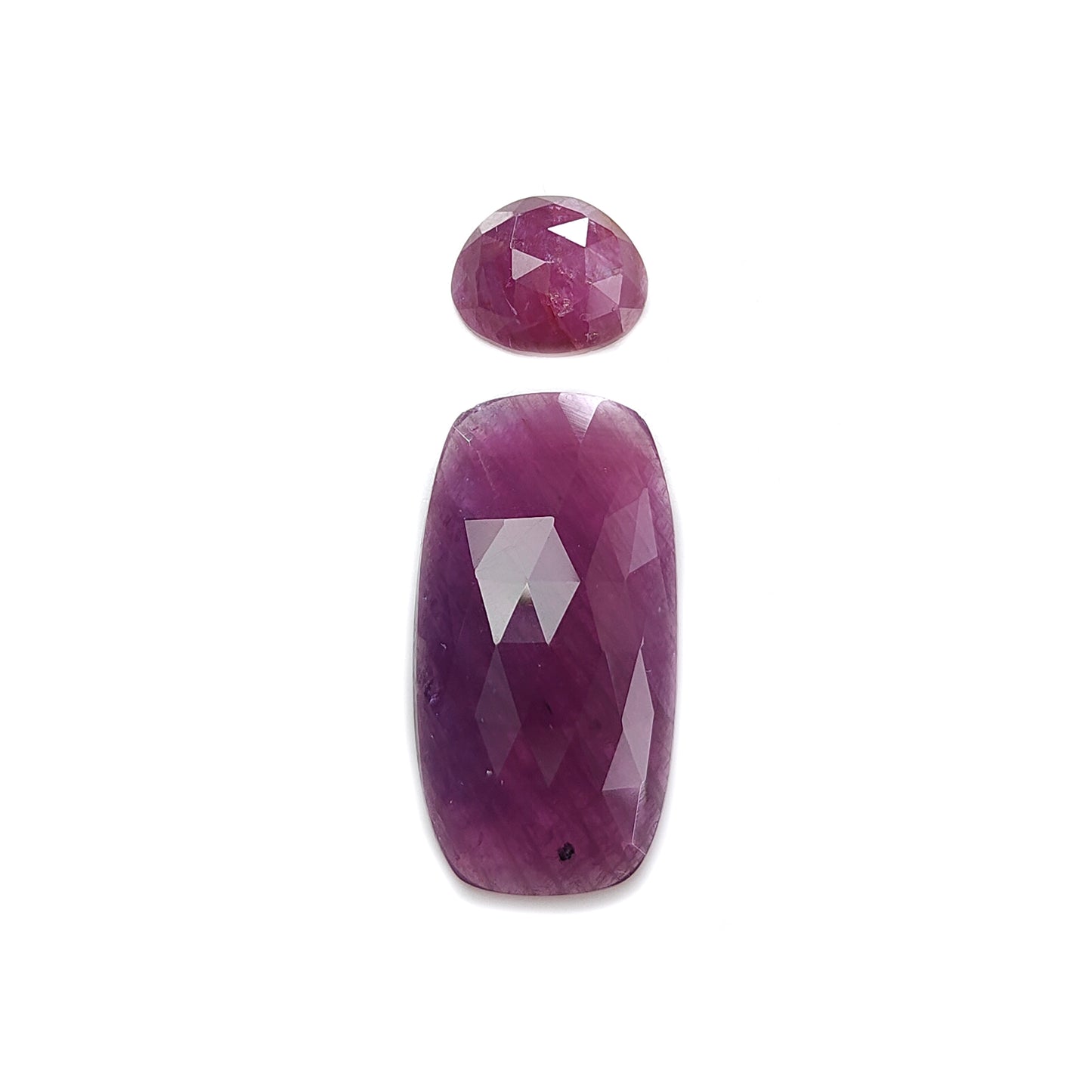 sapphire rose cut slices gemstone