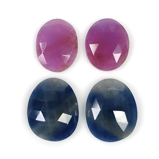 Tranches de rose multi-saphir coupées