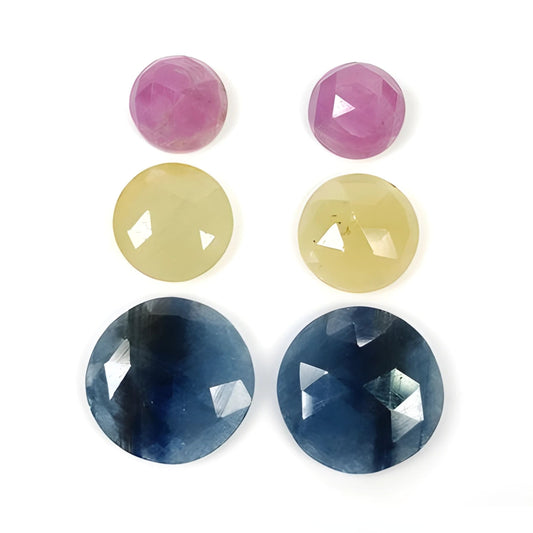 Tranches de rose multi-saphir coupées