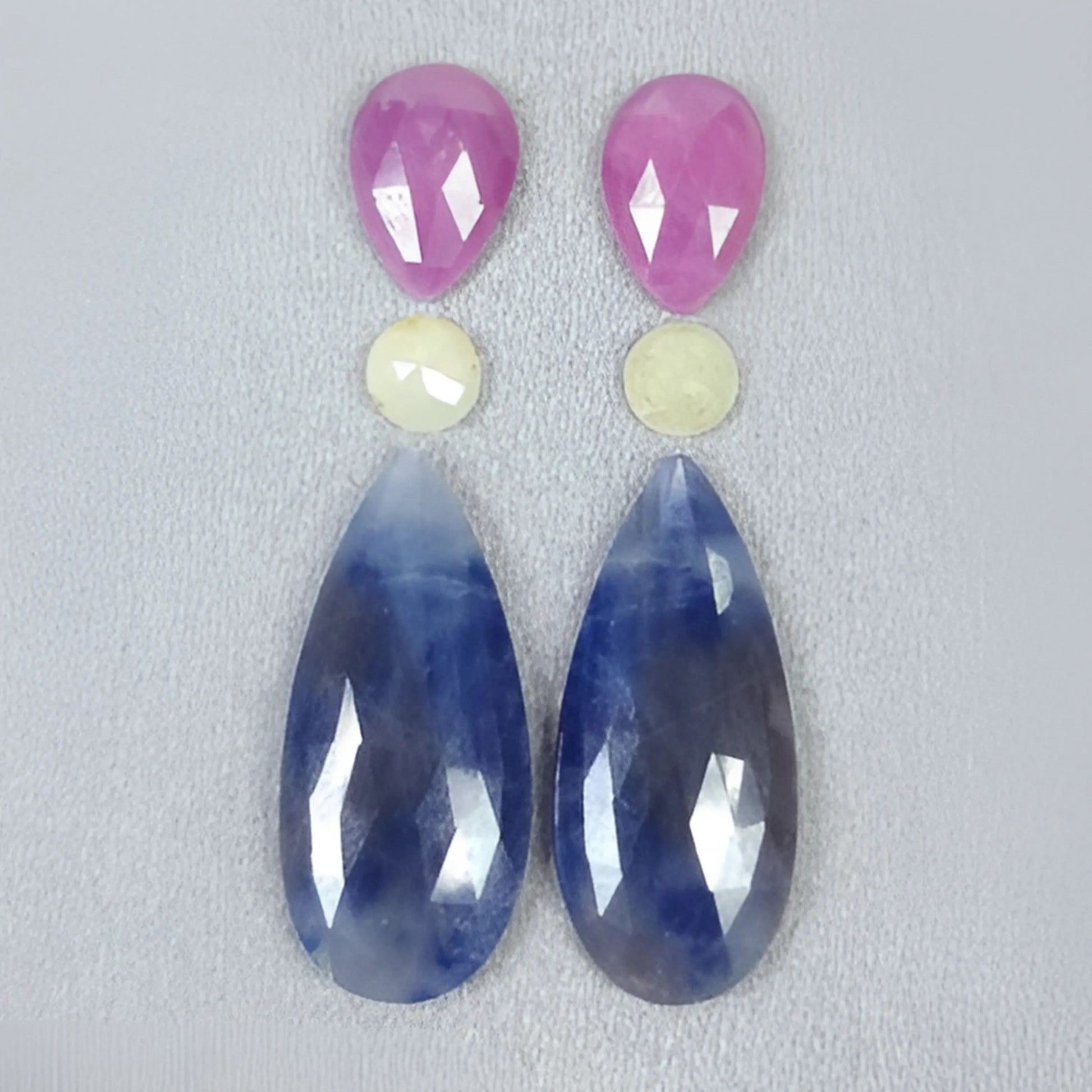 多颗蓝宝石玫瑰切割片