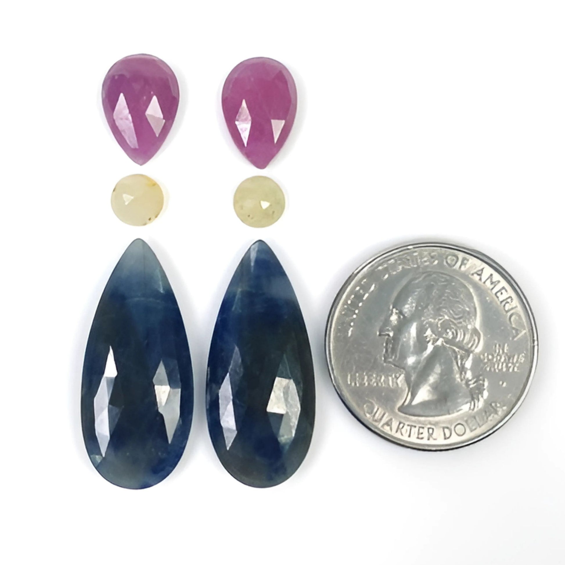 Faceted Multi Sapphire Gemstone