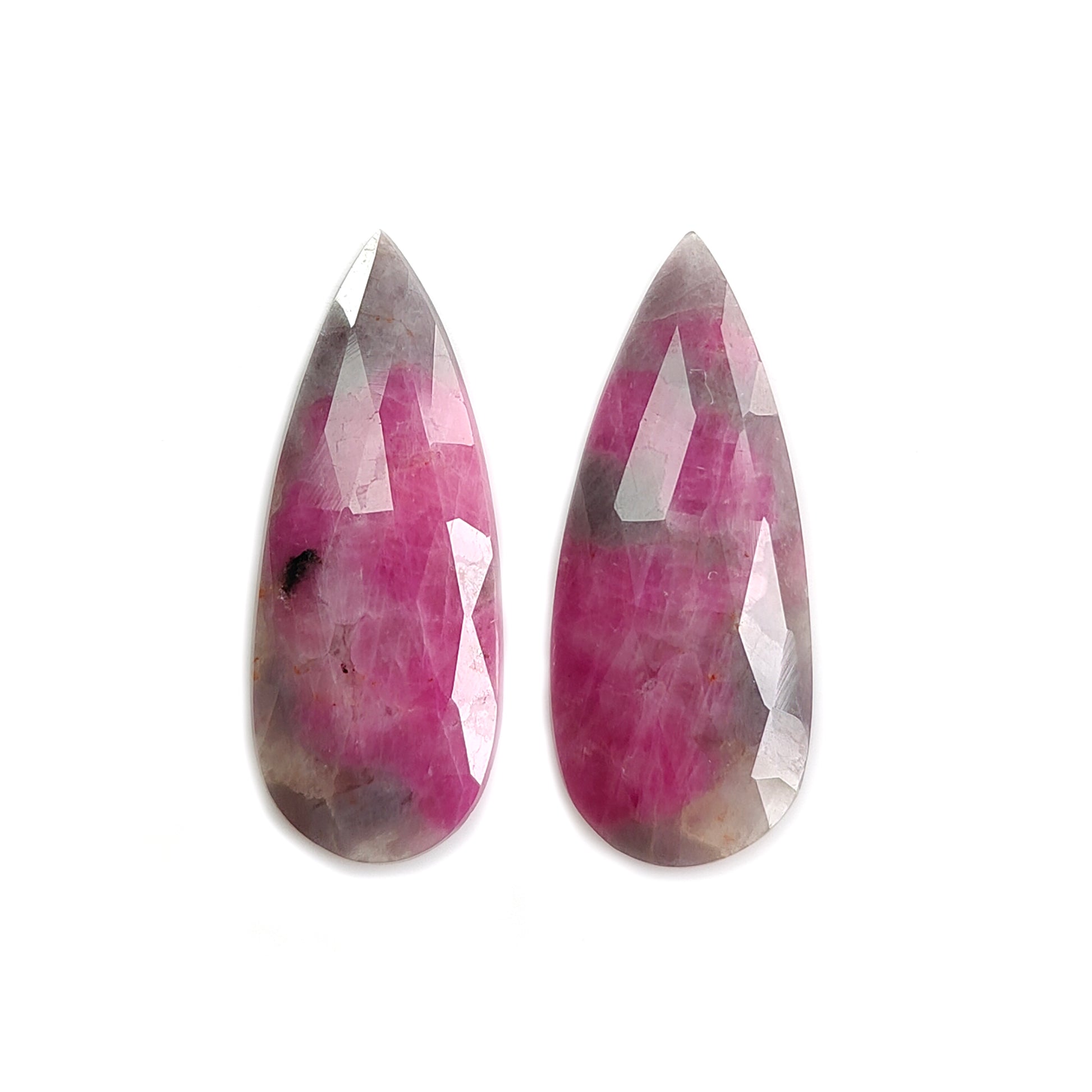 multi sapphire rose cut gemstone