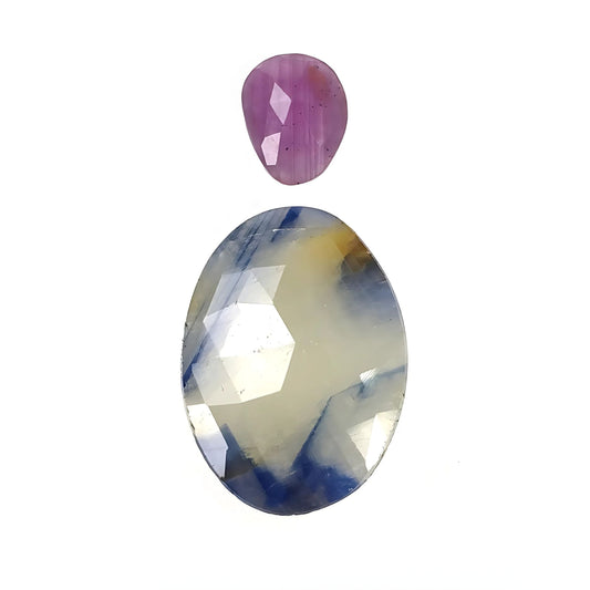 Flache Rückseite Multi Saphir