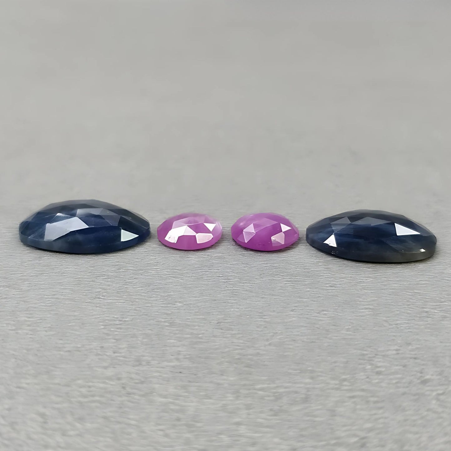 23.25cts Natural Untreated Multi Sapphire Gemstone Fancy Shape Rose Cut Slices 4pcs