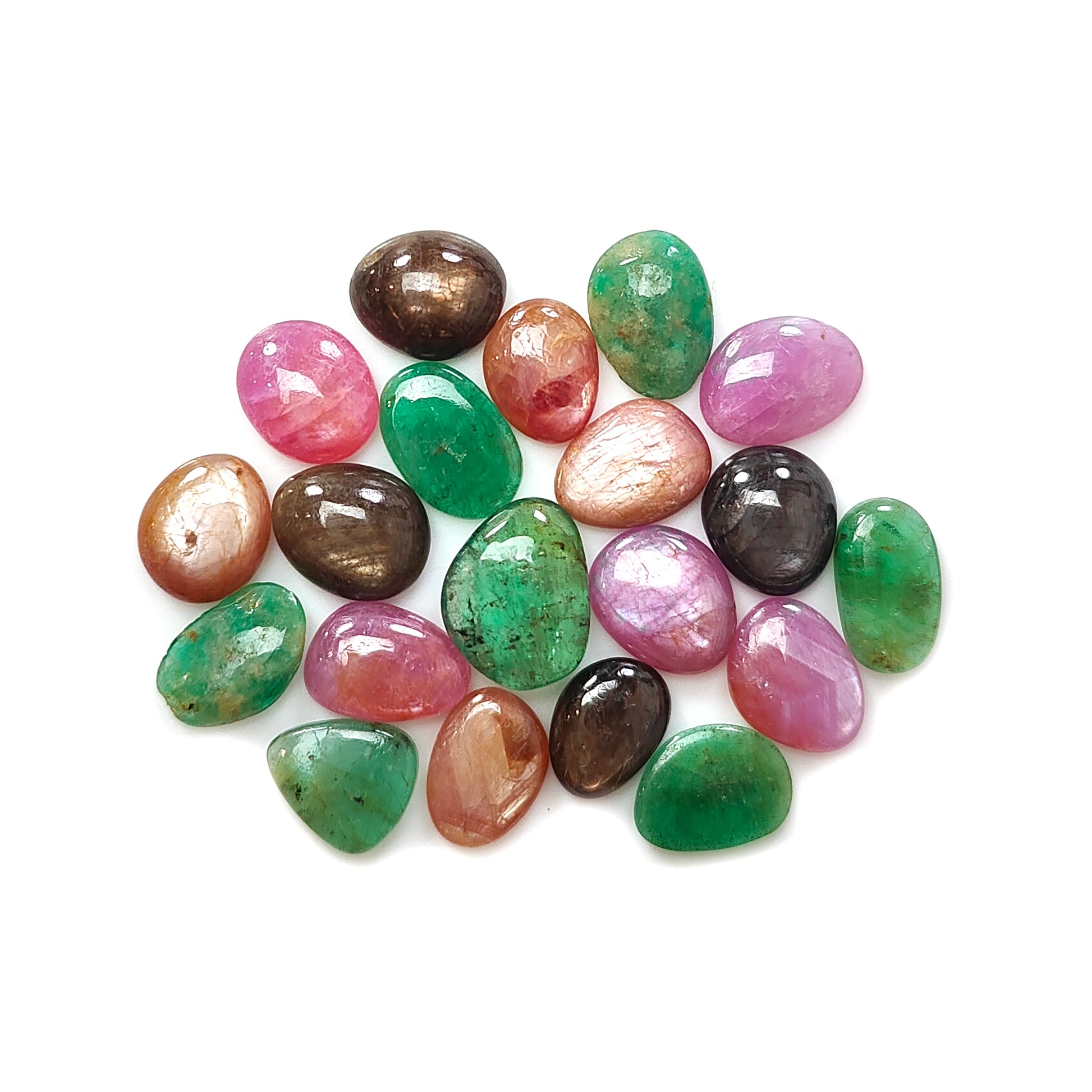 multi sapphire cabochon gemstone
