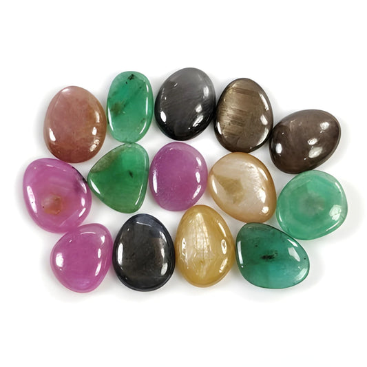 multi sapphire uneven cabochon