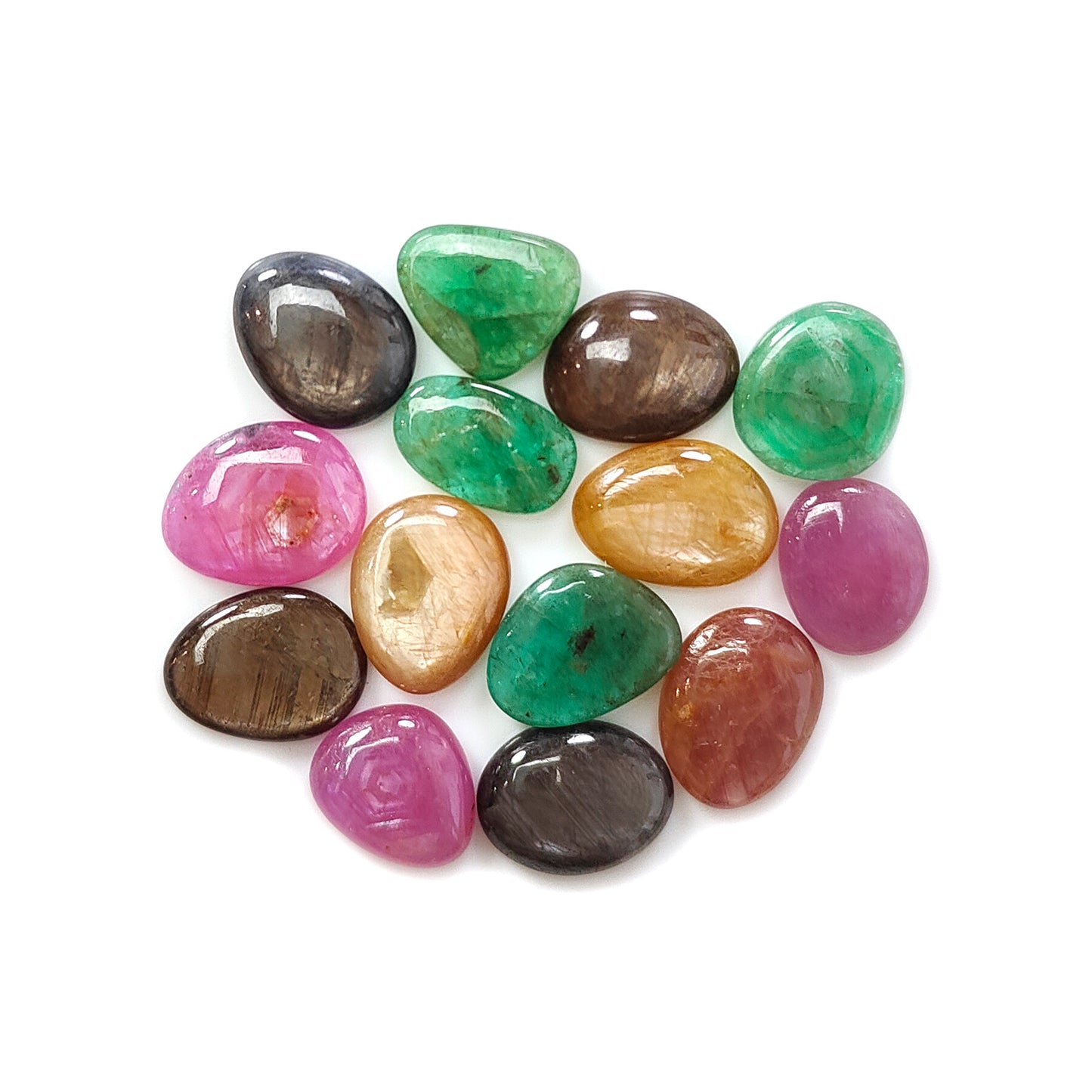 multi sapphire cabochon gemstone