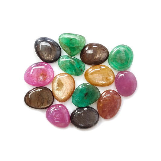 multi sapphire cabochon gemstone