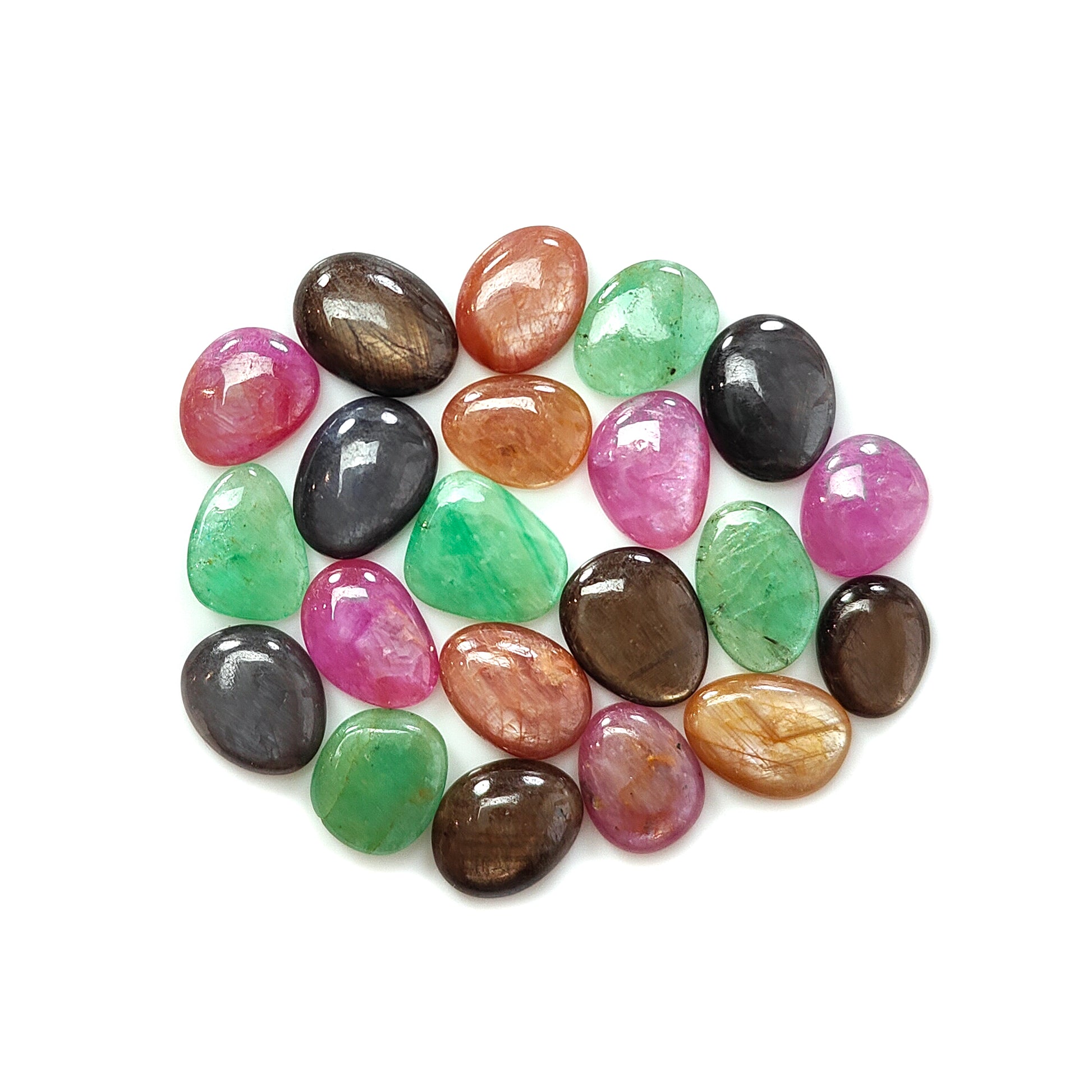 multi sapphire cabochon gemstone