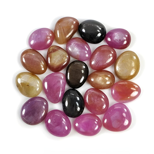 multi sapphire uneven cabochon