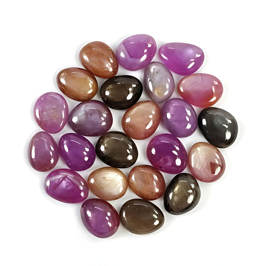 multi sapphire uneven cabochon