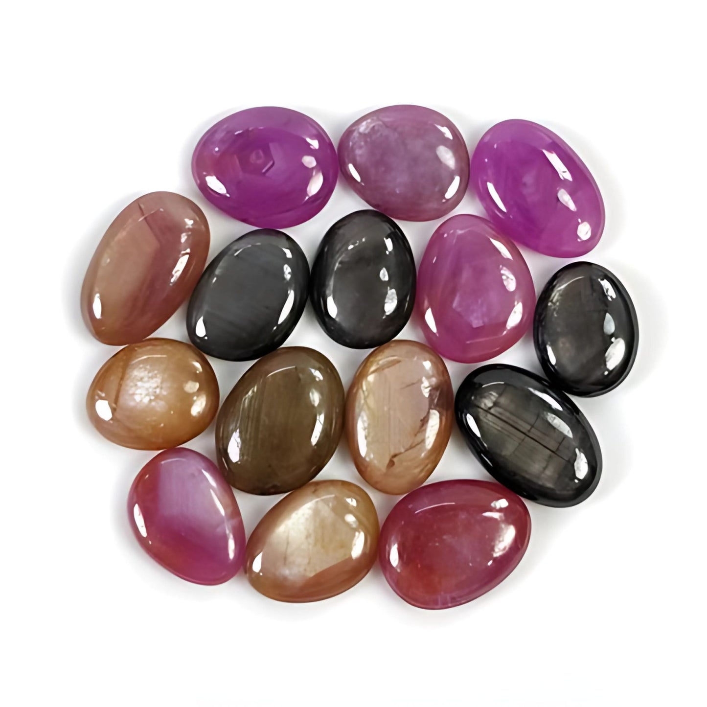 multi sapphire uneven cabochon