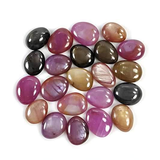 multi sapphire uneven cabochon
