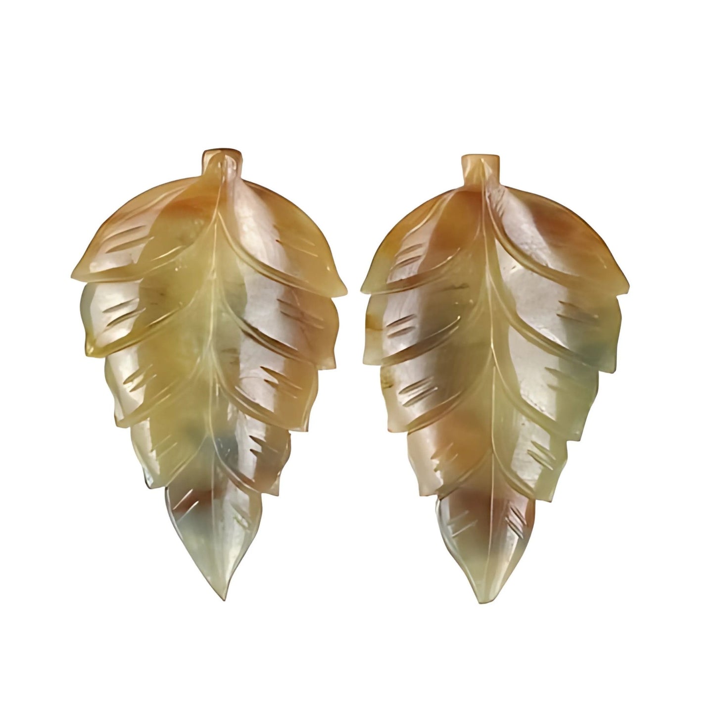 multi sapphire Indian leaf carving