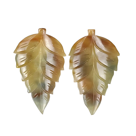 multi sapphire Indian leaf carving