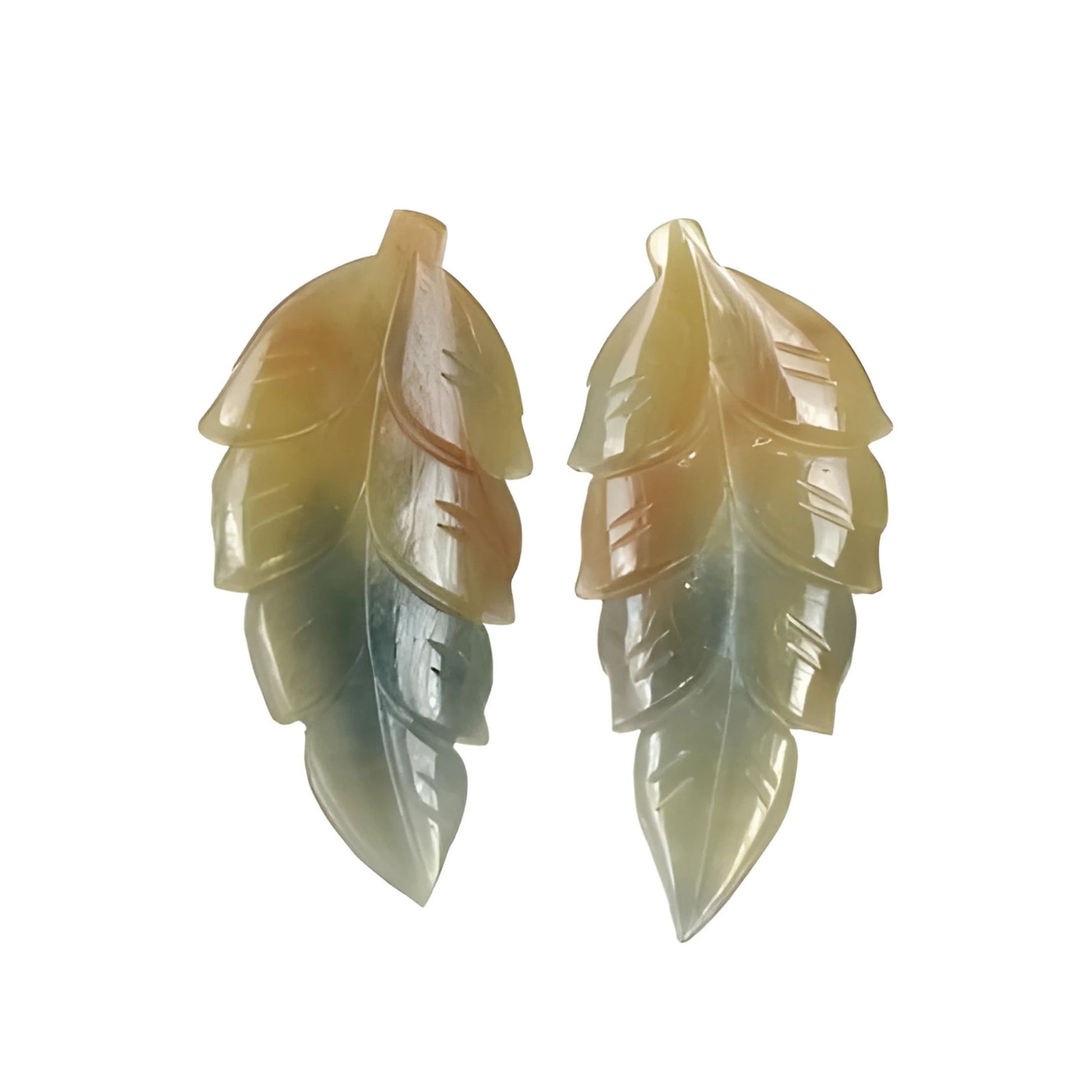 multi sapphire Indian leaf carving