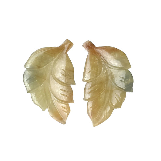 multi sapphire Indian leaf carving