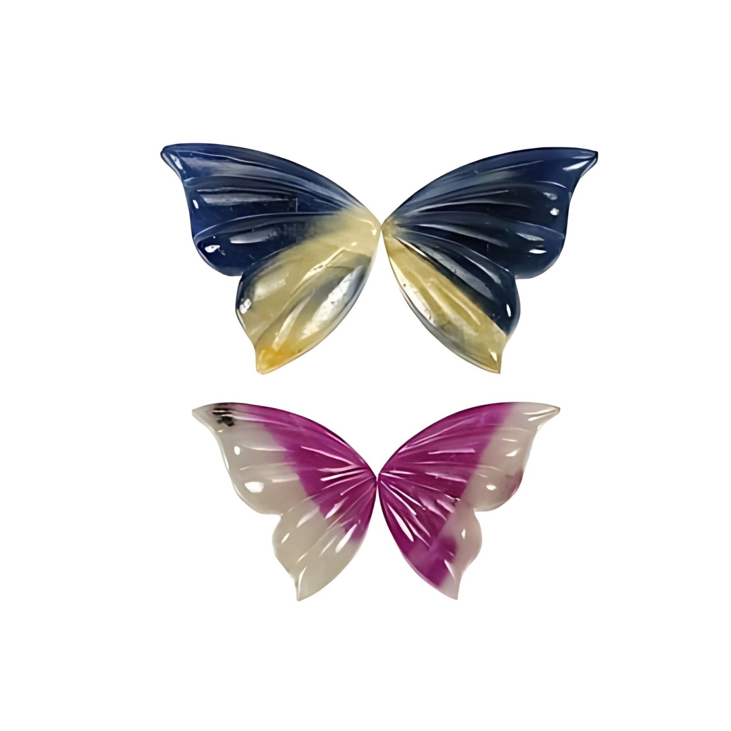 multi sapphire butterfly carving