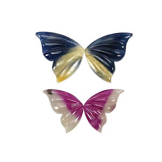 multi sapphire butterfly carving