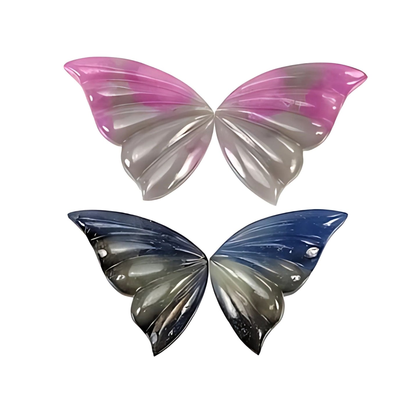 multi sapphire butterfly carving