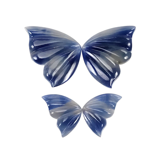 multi sapphire butterfly shape carving
