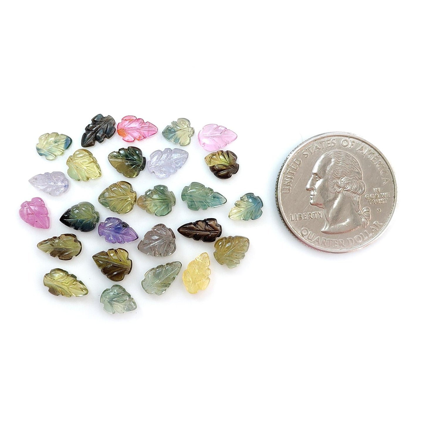 Multi Sapphire Gemstone Carving: 25.00cts Natural Untreated Burmese Sapphire Hand Carved Leaves 7*5mm - 9*6mm 26pcs Lot for Jewelry