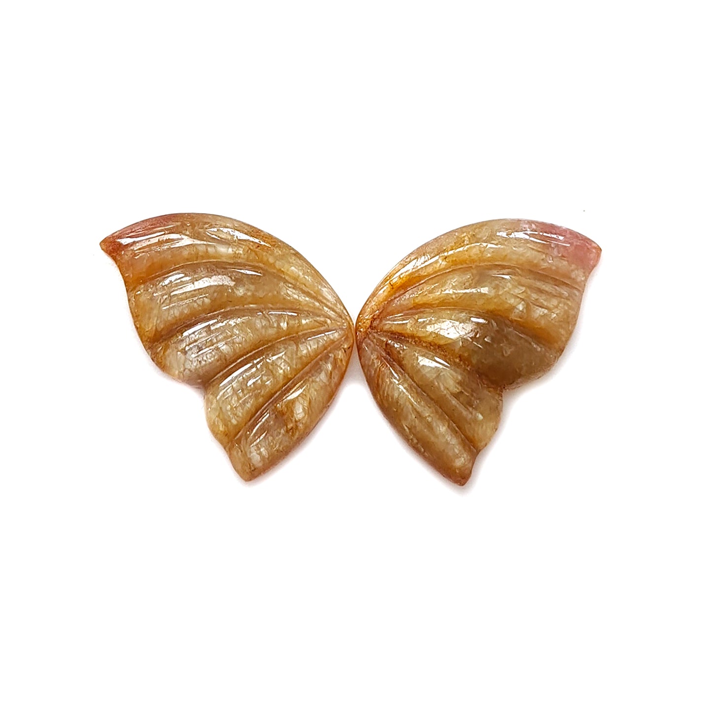 multi sapphire butterfly carving gemstone
