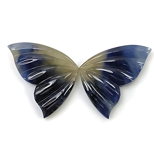 sapphire butterfly shape carving