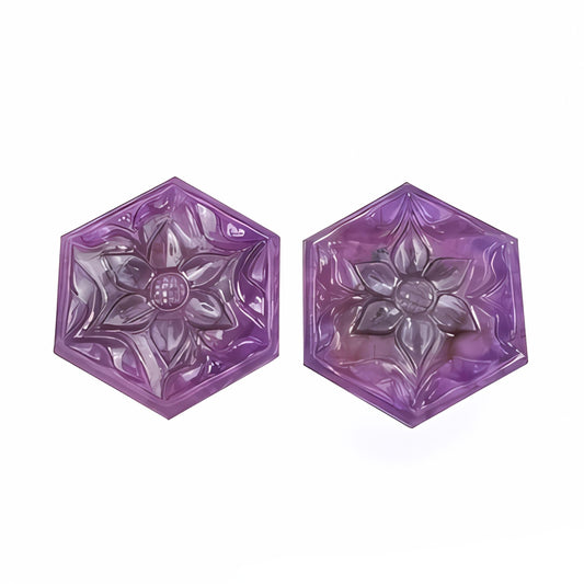 sapphire hexagon shape carving