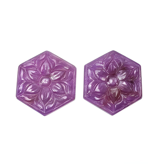 sapphire hexagon carving