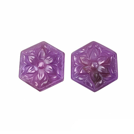 sapphire hexagon shape carving