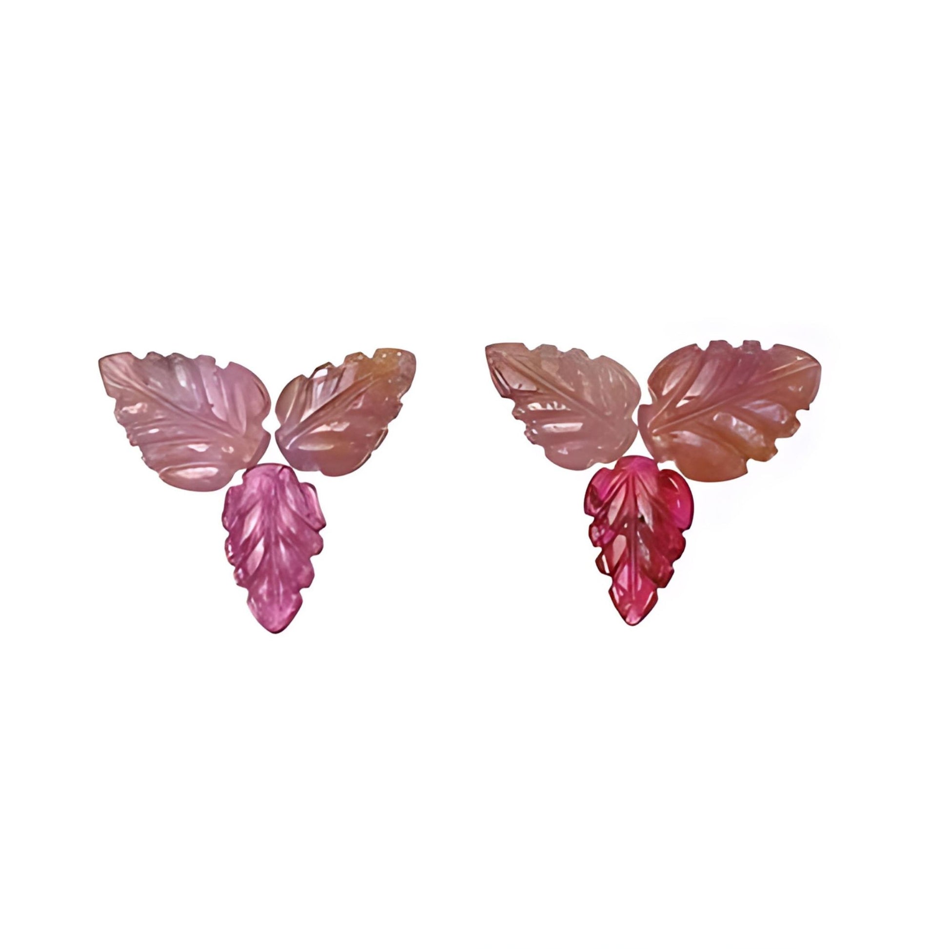 multi sapphire leaves shape carving