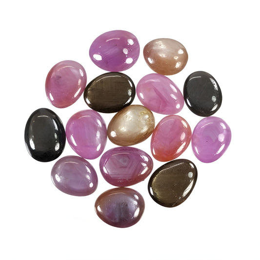 蛋形星光蓝宝石