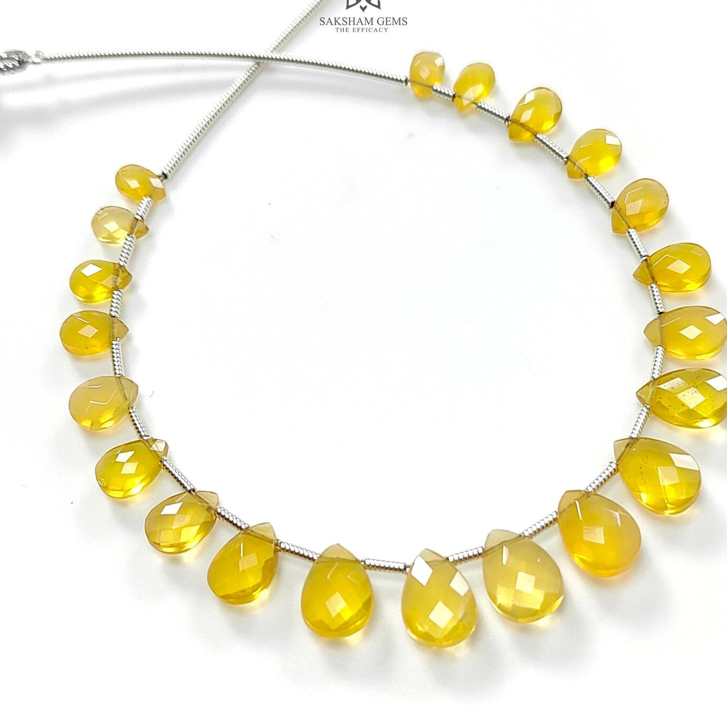Yellow Opal Faceted Loose Beads: 19.00cts Natural Untreated Opal Gemstone Pear Shape Fancy Cut Beads For Jewelry 6*4mm - 10*7mm 1 Strand