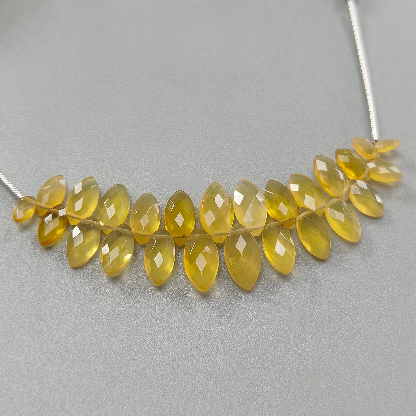 Yellow Opal Faceted Beads