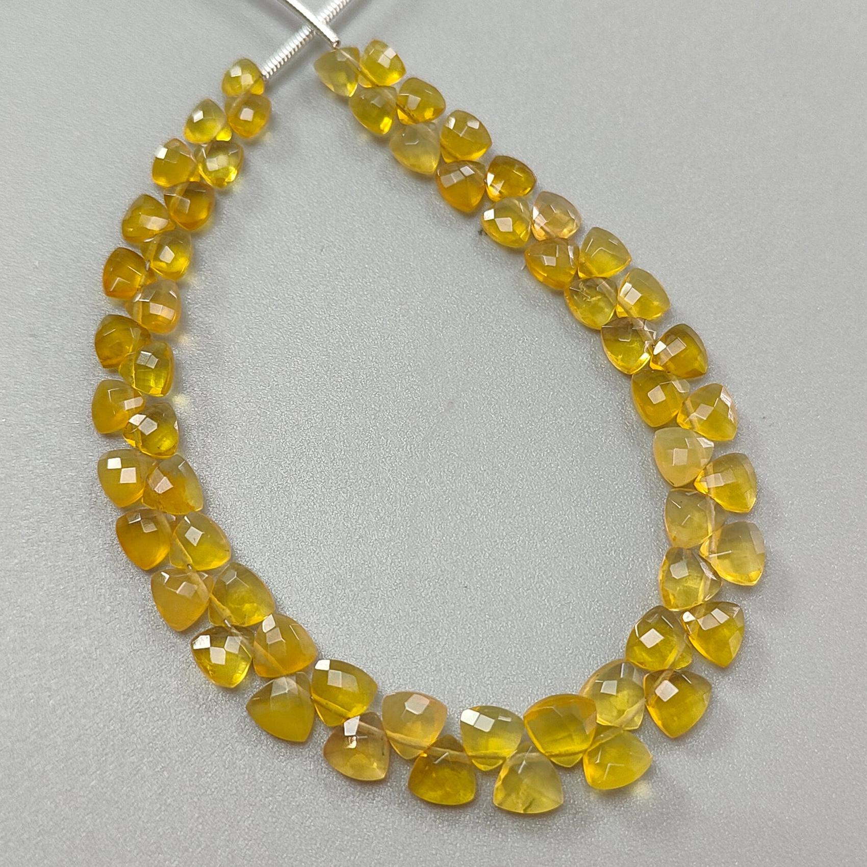 Yellow Opal Faceted Beads