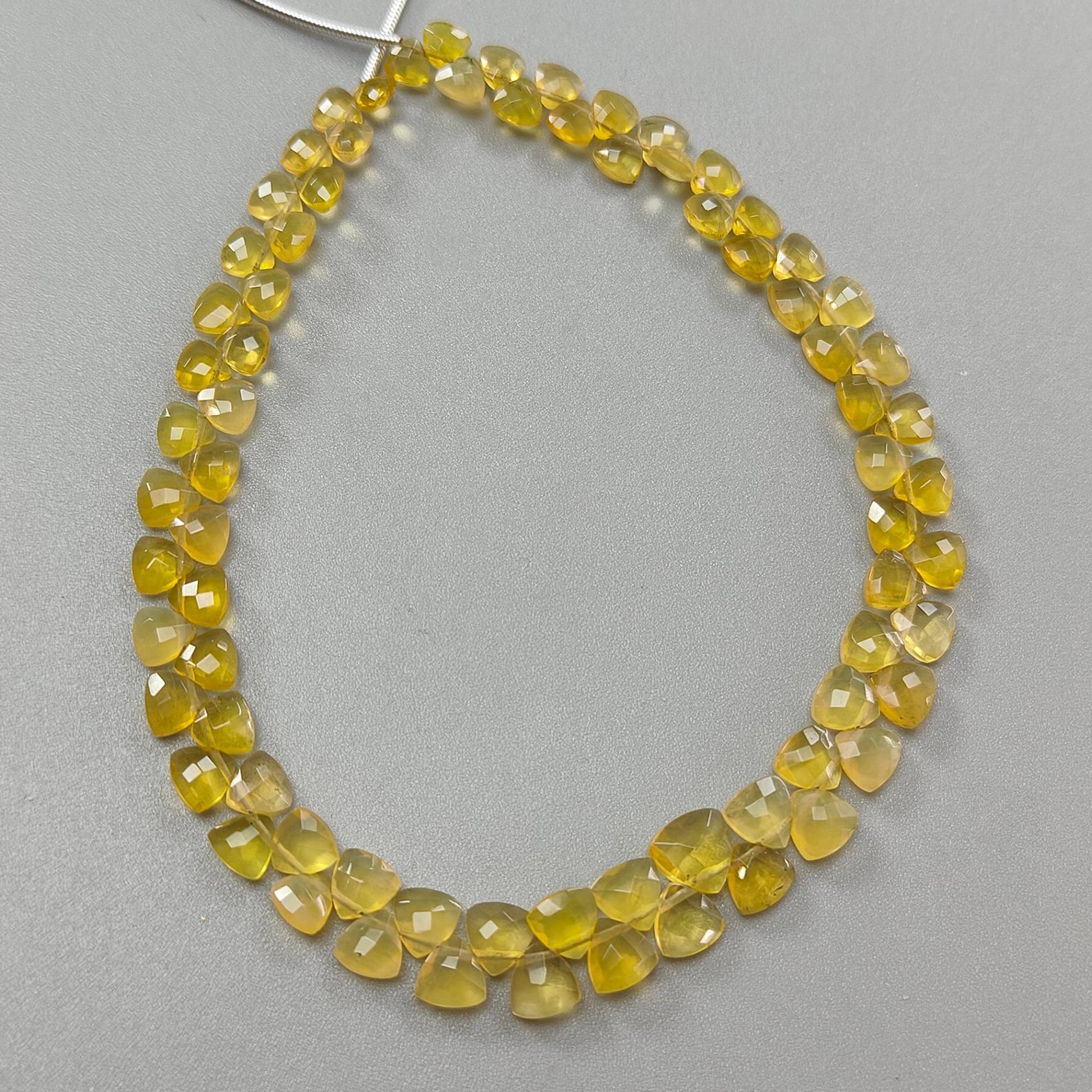 Yellow Opal Faceted Beads