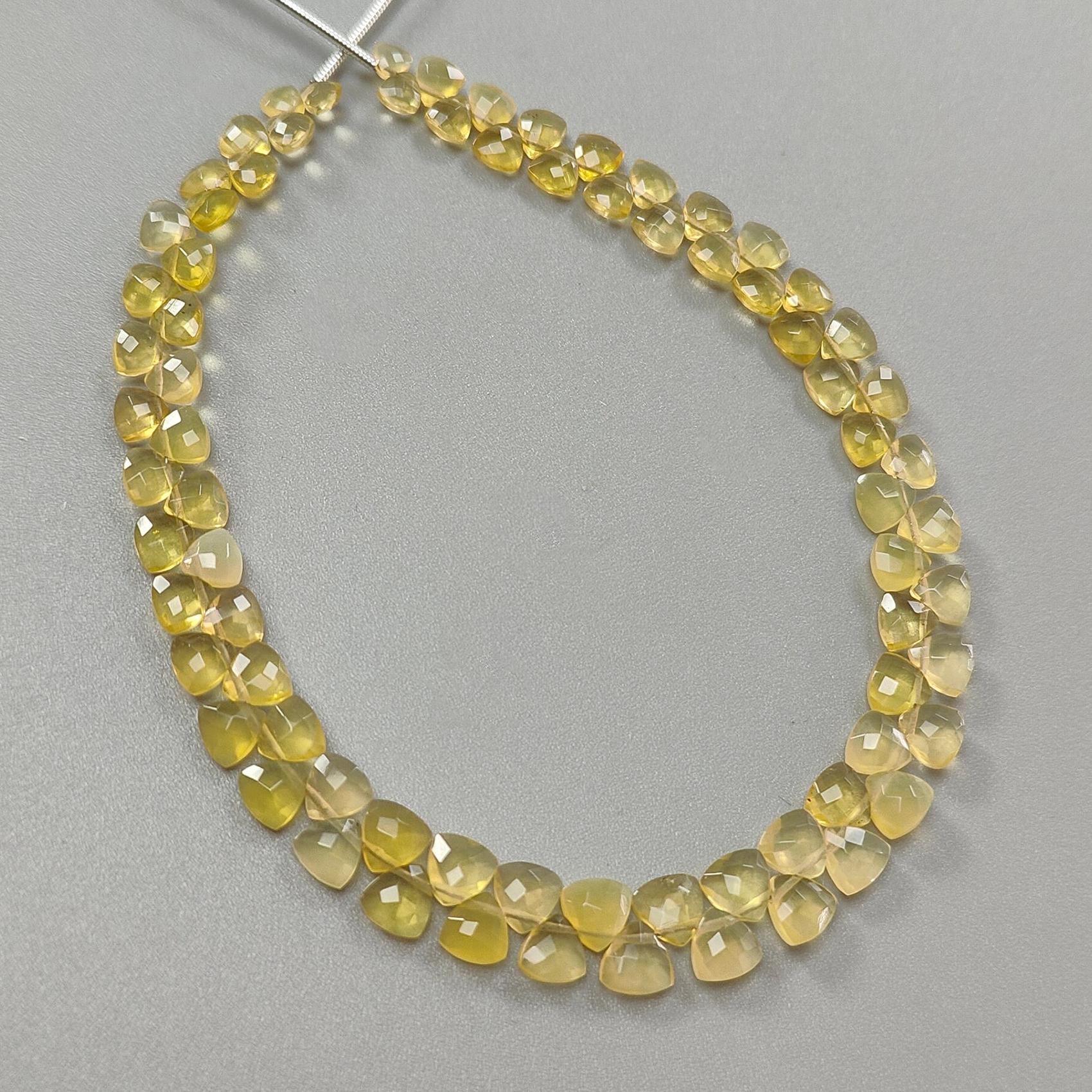 Yellow Opal Faceted Beads