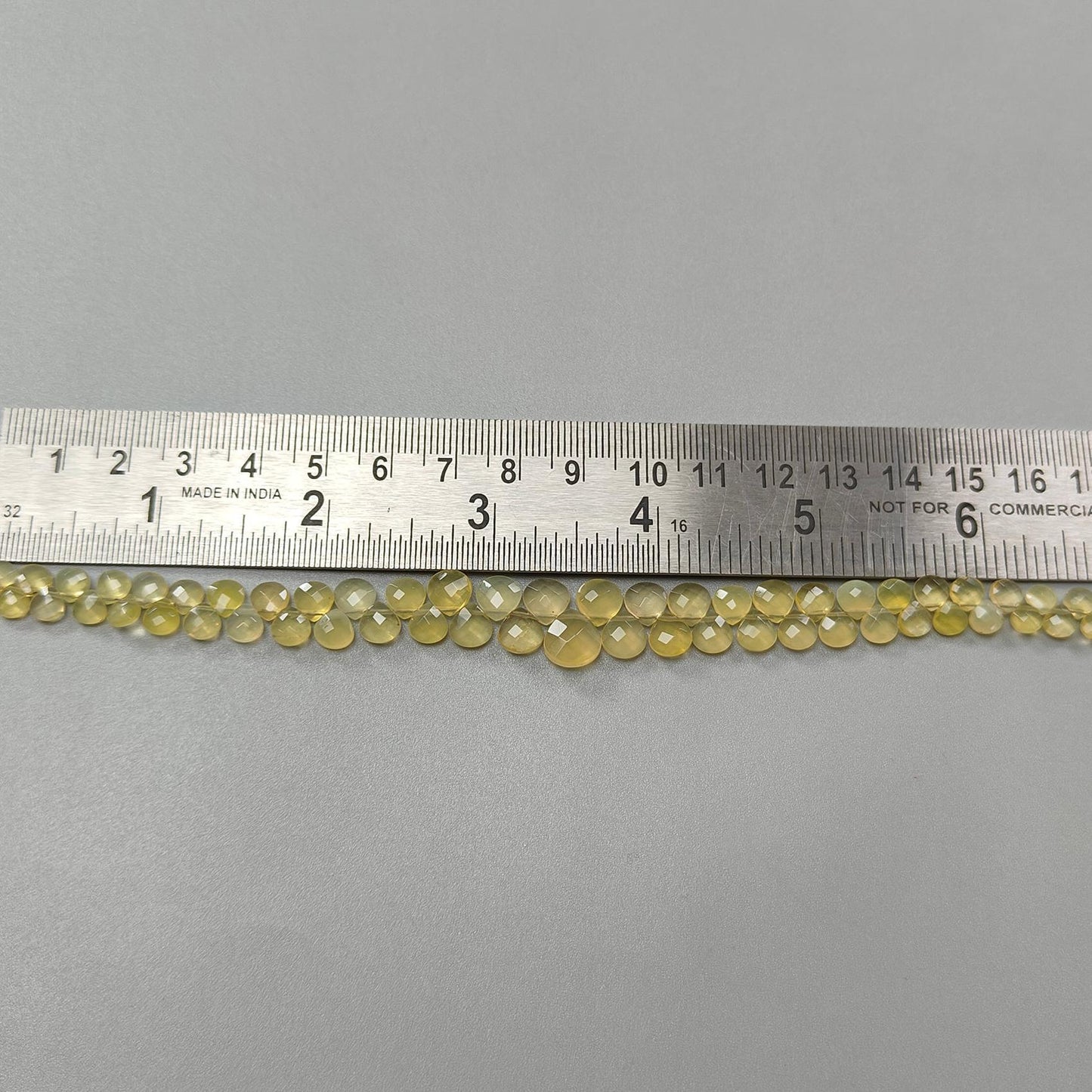 Yellow Opal Faceted Loose Beads: 28.60cts Natural Untreated Opal Gemstone Trillion Shape Both Side Cut Beads 5mm - 9mm 6.75" Strand