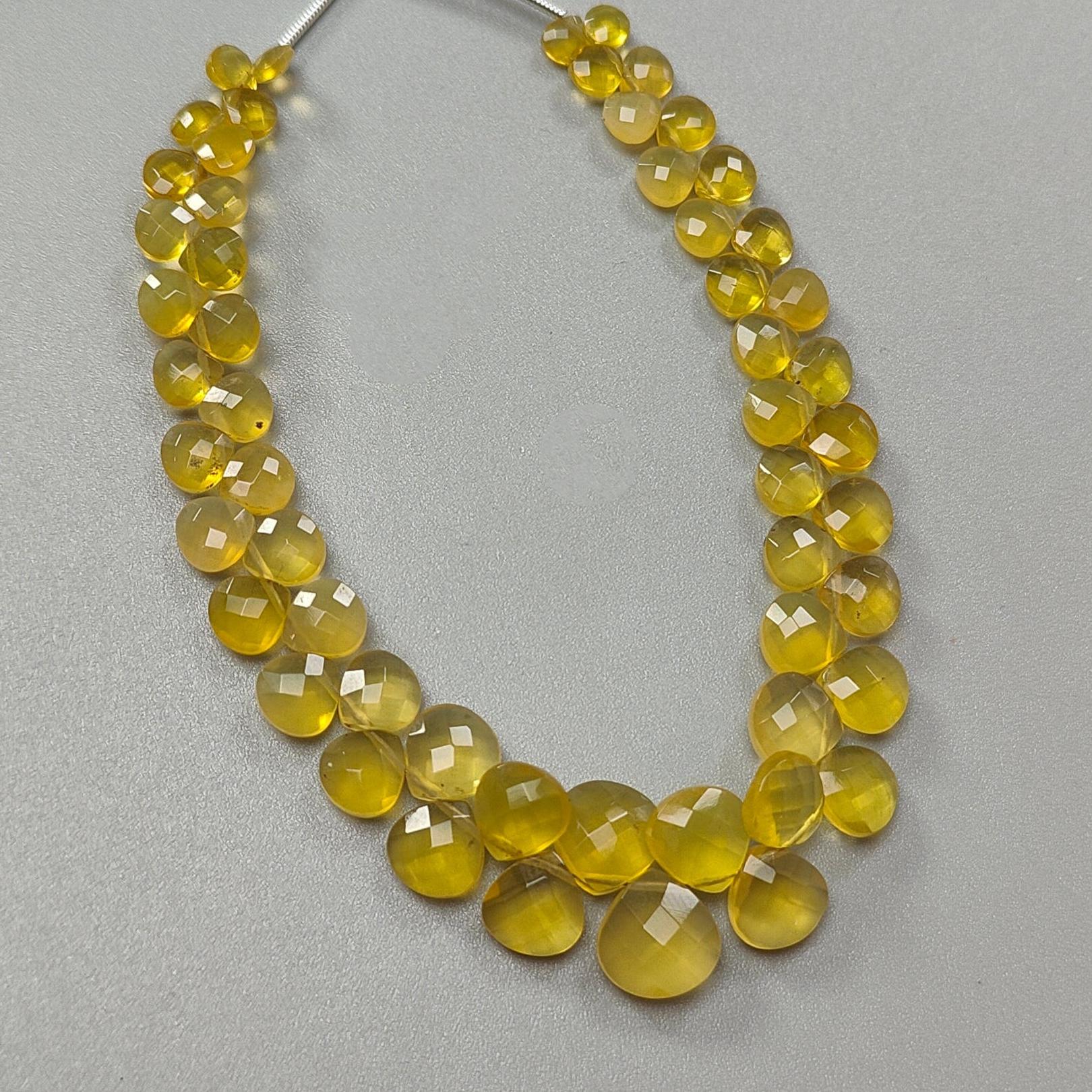 Yellow Opal Faceted Beads