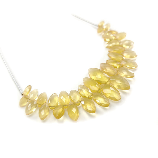 Yellow Opal Faceted Marquise beads