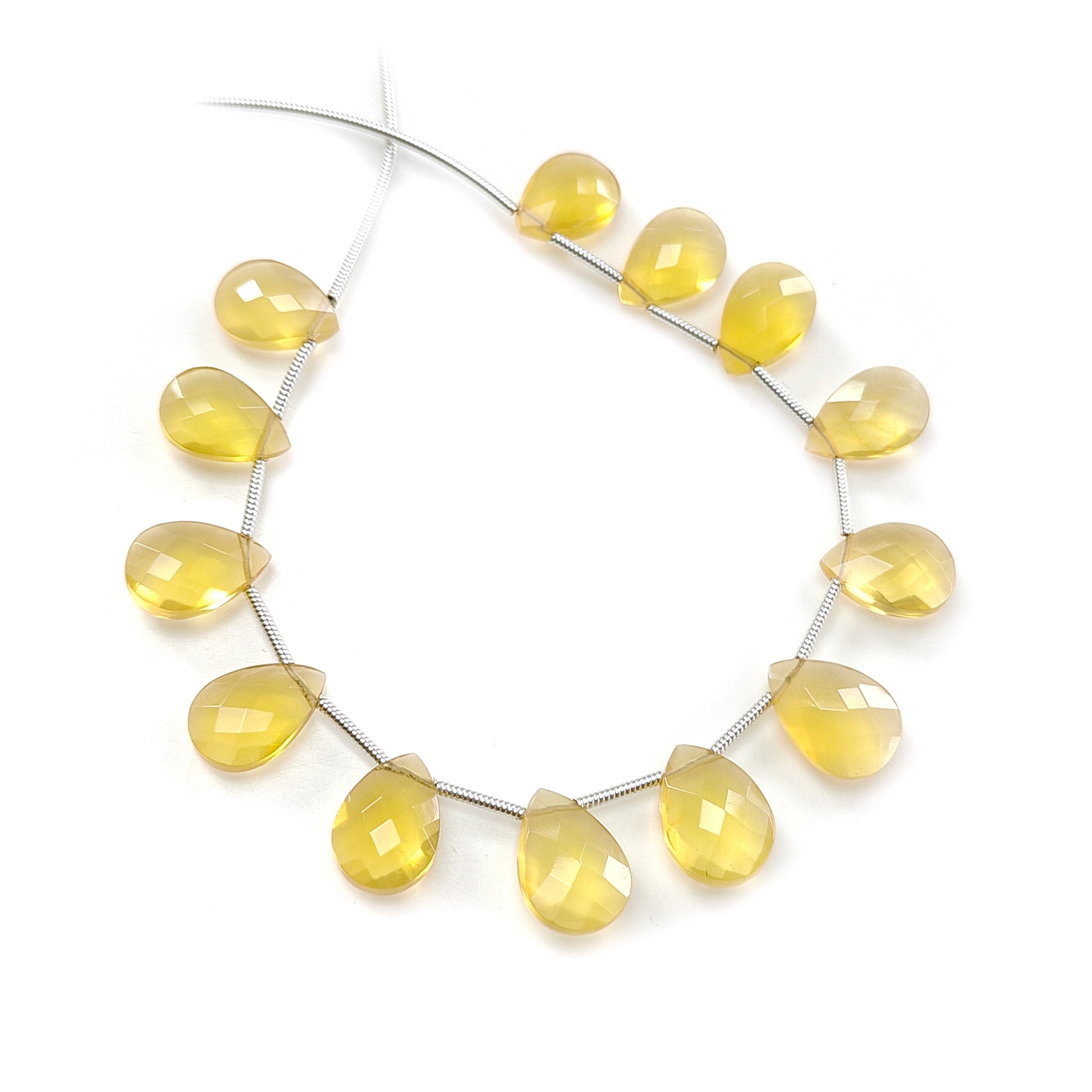 Yellow Opal Pear Faceted Loose Beads