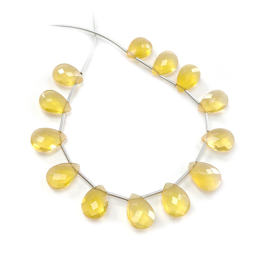 Yellow Opal Pear Faceted Loose Beads