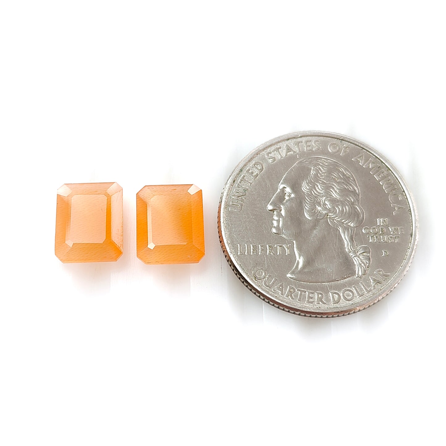 5.90cts Natural Untreated Mexican Yellow Fire Opal Gemstone Faceted Cut Cushion Pair