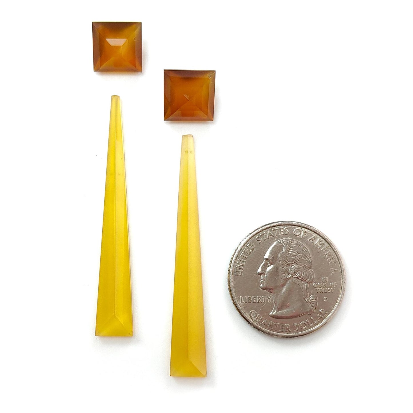 Multi Color Onyx Gemstone Faceted Cut: Natural Onyx Fancy Shape Step Cut 4pcs Set for Jewelry