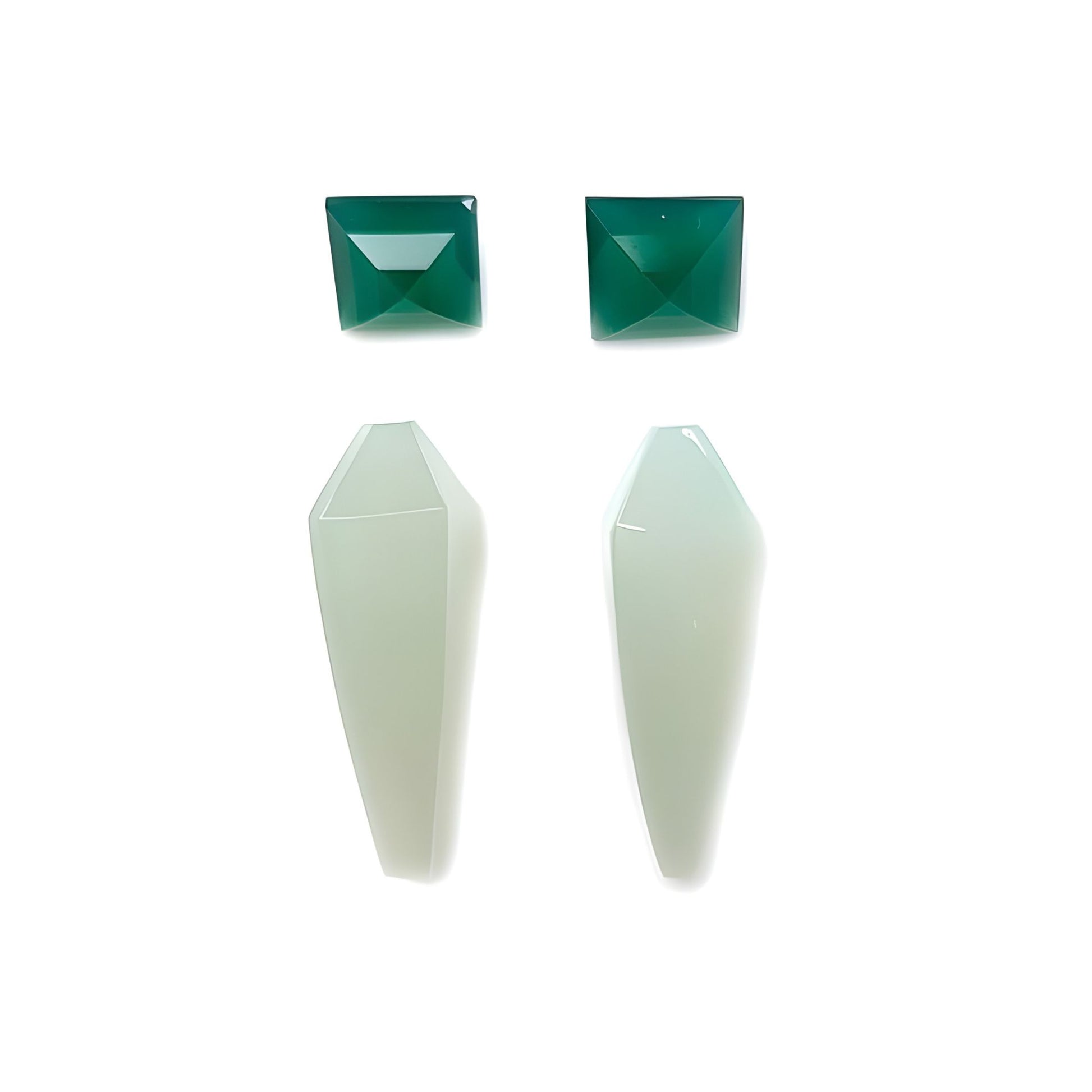 onyx faceted cut gemstone